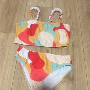 SHEIN Red and Orange Retro Bikini